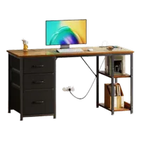 Sofanext computer desk with 3 drawers and power strip