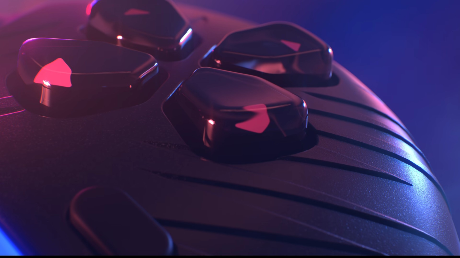 Close up on black GTA 6 DualSense controller showing raised design