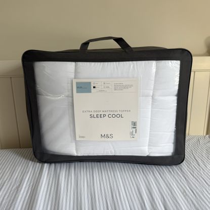 M&S Stay Cool 10cm Depth Mattress Topper being tested at home