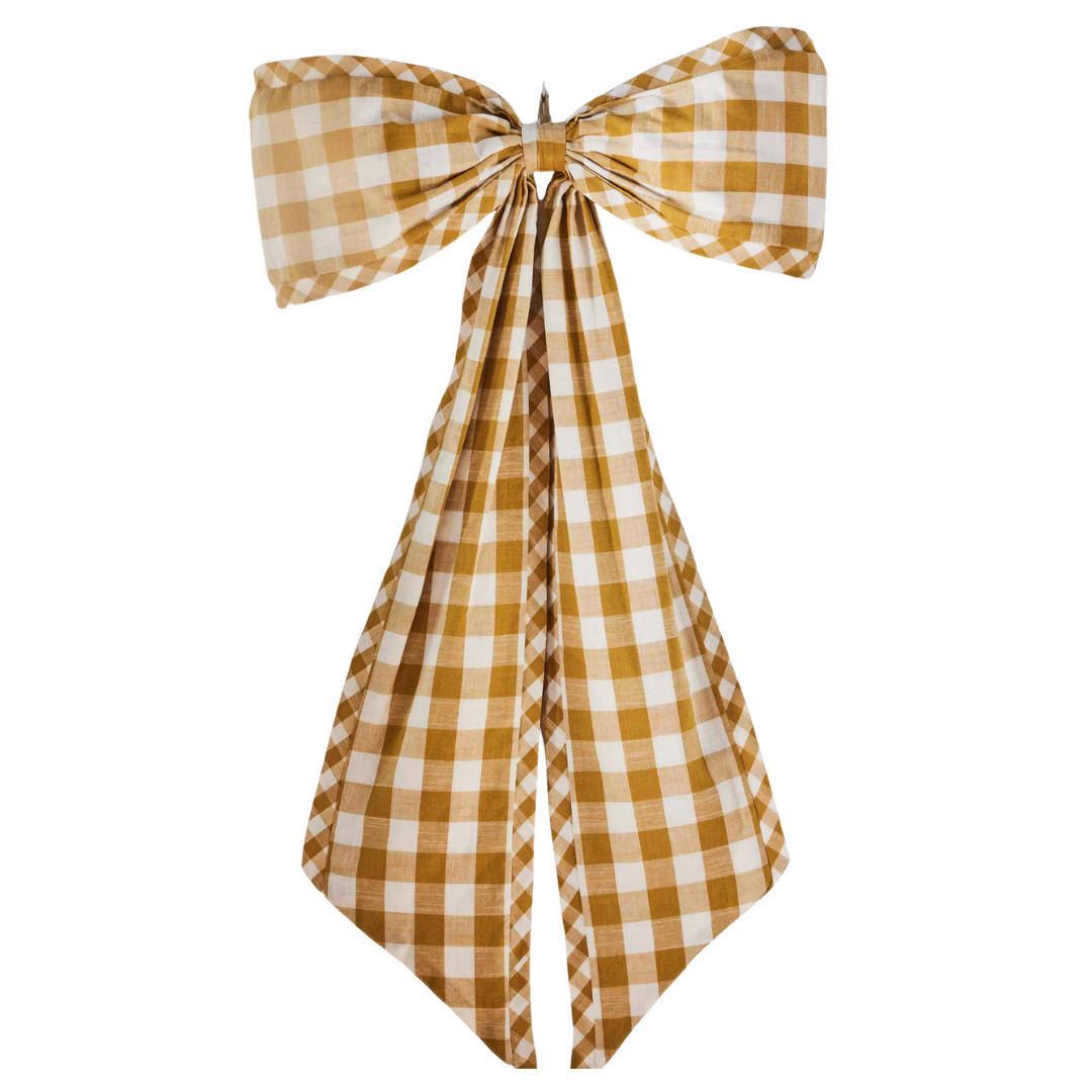 Gingham Bow Tree Topper