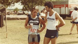 Anne and Steve Hed running together in the 80s