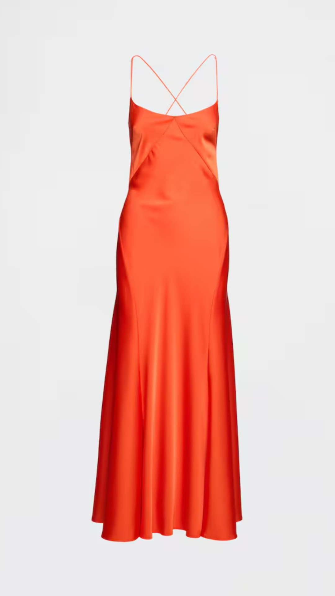 GapStudio, Orange Satin Slip Maxi Dress