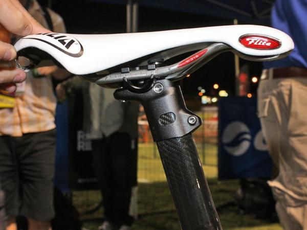 The seatmast head of the integrated seatmast on Giant's carbon fibre 'cross prototype.