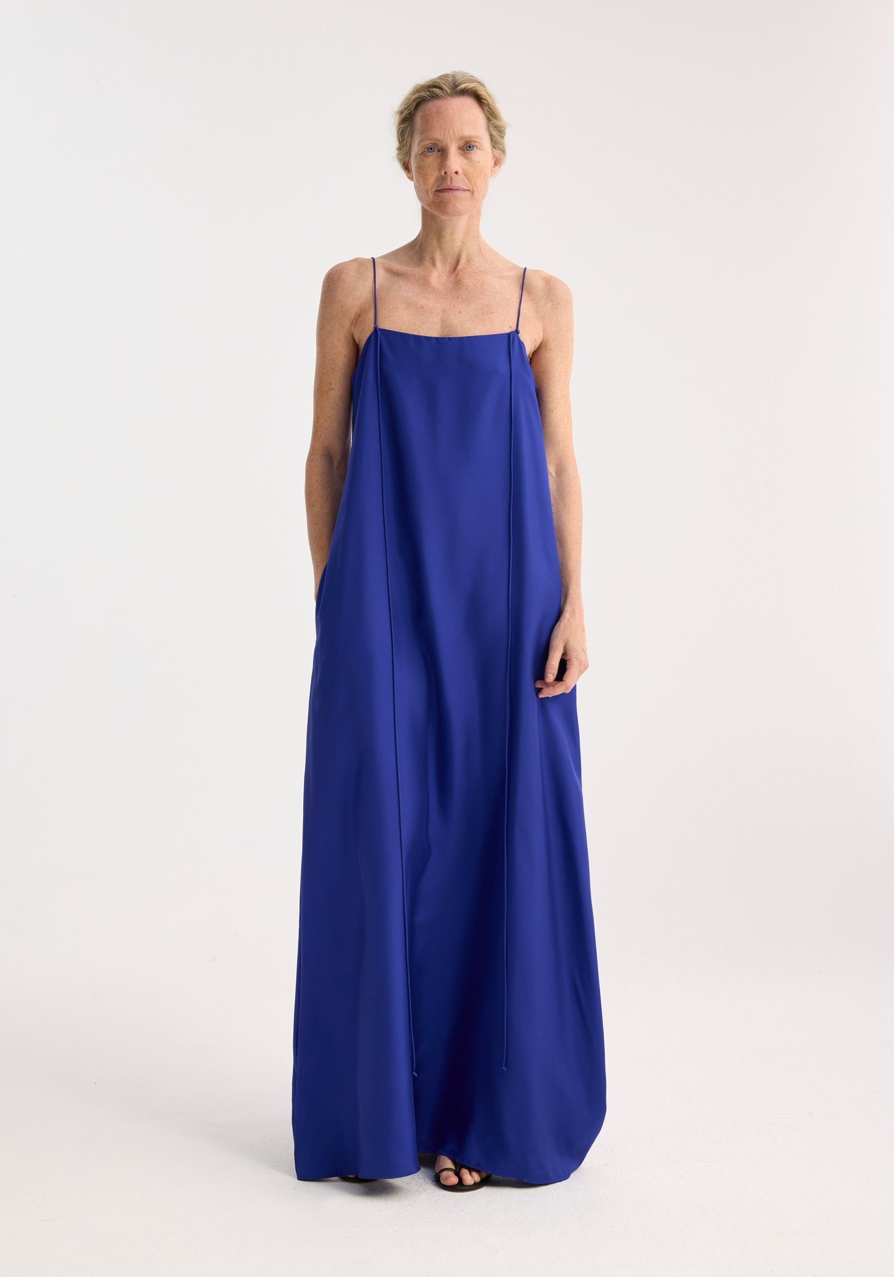 Silk Strap Dress | Electric Blue