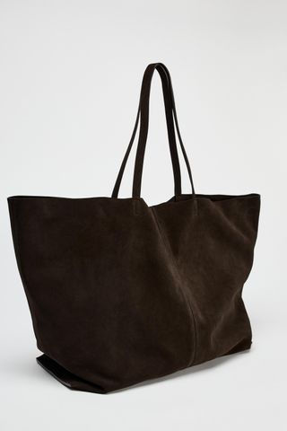 Suede Maxi Tote Bag