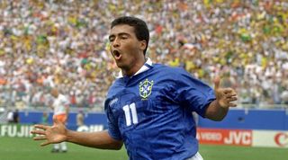 Romario in action during the 1994 World Cup