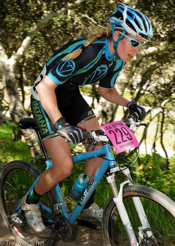 Riders got a brief respite from the sun in this wooded section of course