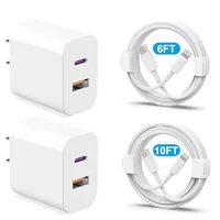 YYDBS 20w Dual Port Fast Charger Block 2-Pack