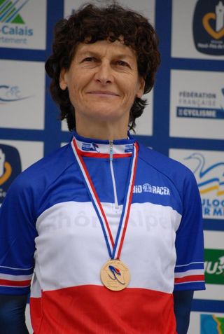 Jeannie Longo with another gold medal in her national championships