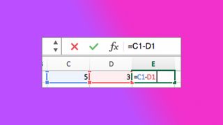 How to subtract in Excel