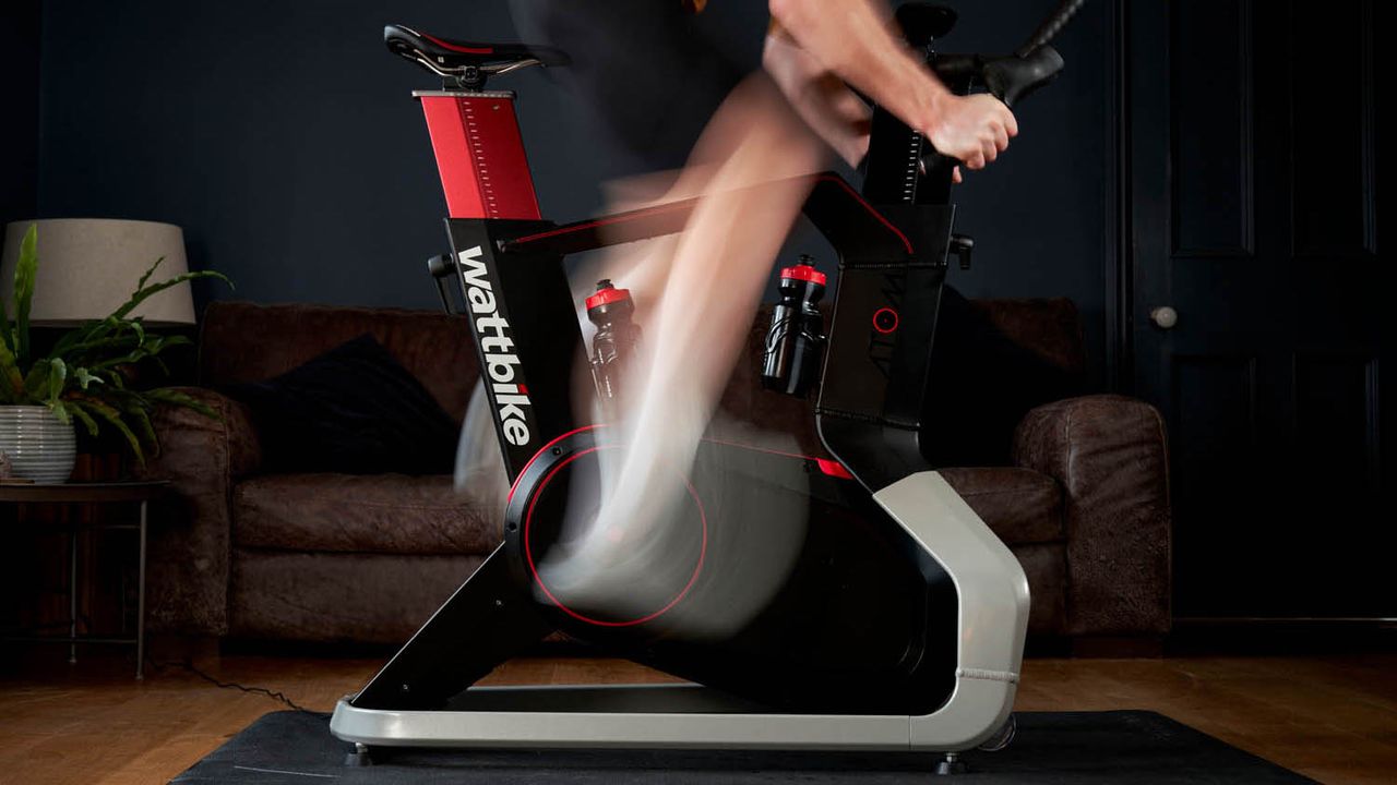 People using the Wattbike Atom exercise bike