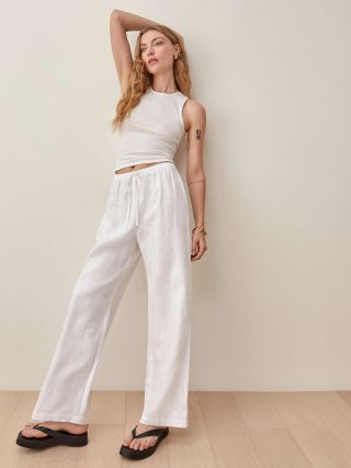 Reformation Petites Olina Linen Trousers