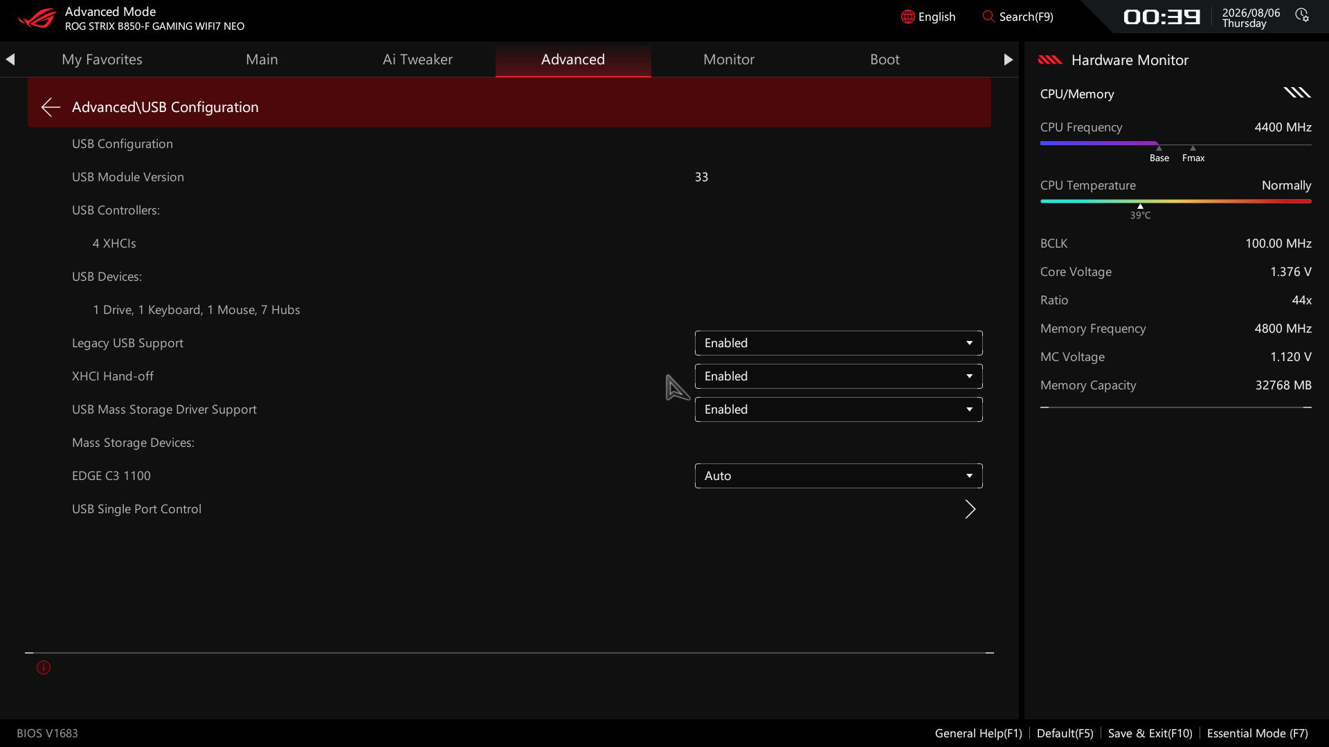 Asus ROG Strix B850-F Gaming Wifi Neo - BIOS