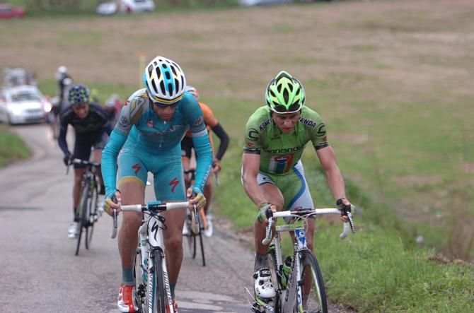 Nibali launches his attack followed by Sagan