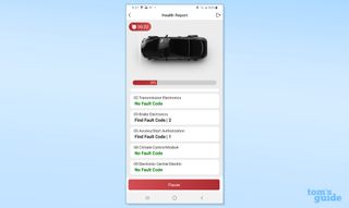 ThinkCar ThinkDiag TKD01 app showing health report
