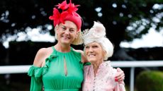 Dame Mary Berry and daughter Annabel attend day 2 'Derby Day' of the 2025 Epsom Derby Festival at Epsom Downs Racecourse
