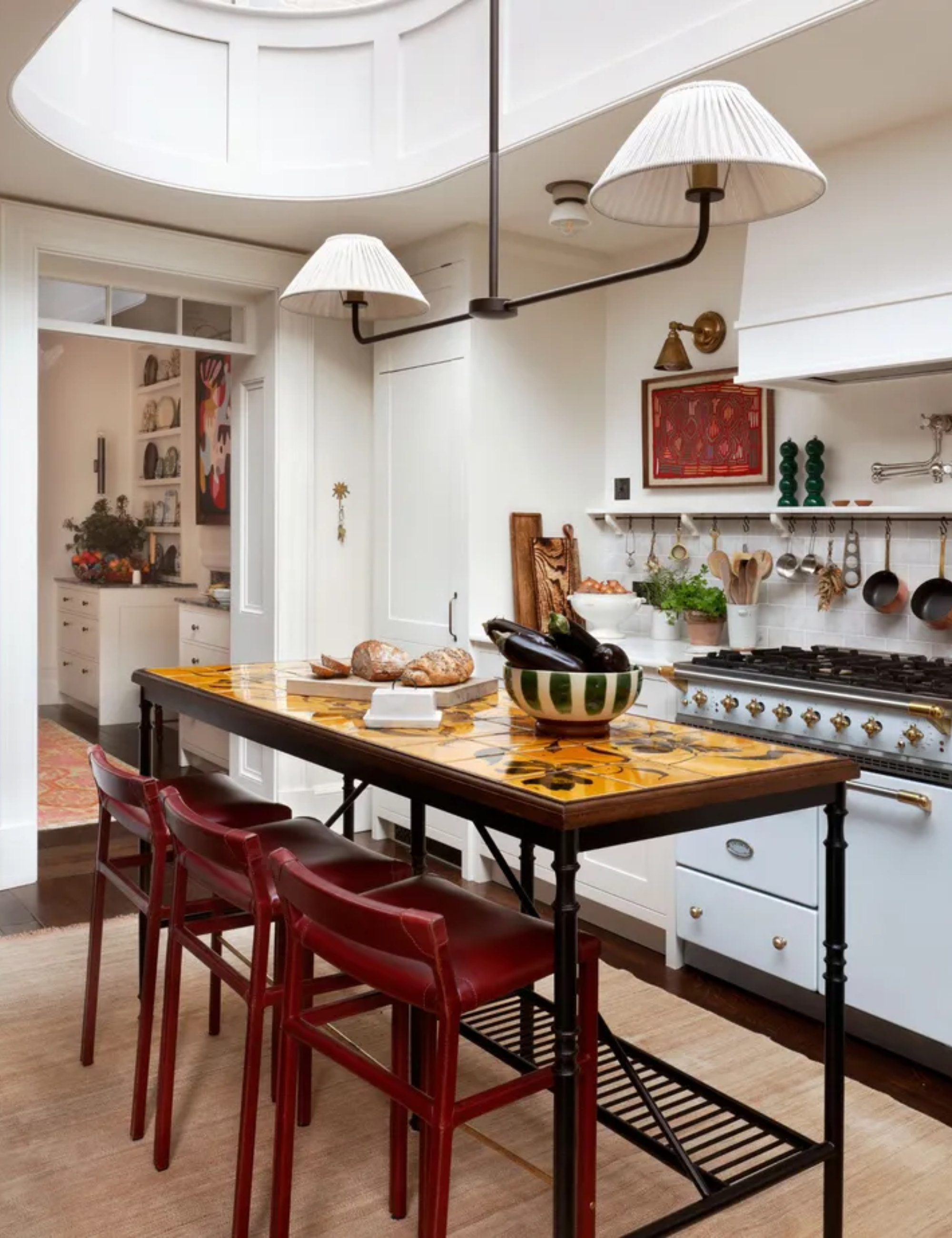 Christian Bense small kitchen with a slimline kitchen island