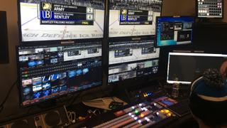 Bentley University uses a NewTek TriCaster 8000 for the in-house show.
