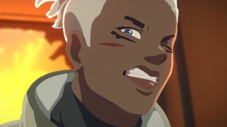 Overwatch animated character winces