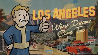 Fallout TV series: a teaser poster featuring Vault Boy in Los Angeles