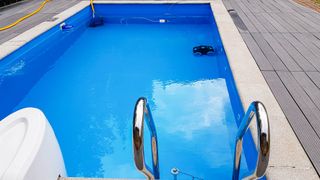 Robot pool cleaner in pool