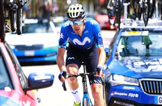 VILVIESTRE DEL PINAR SPAIN AUGUST 05 Jon Barrenetxea Golzarri of Spain and Movistar Team competes during the 46th Vuelta a Burgos Stage 1 a 168km stage from Vilviestre del Pinar to Burgos UCIWT on August 05 2024 in Vilviestre del Pinar Spain Photo by Gonzalo Arroyo MorenoGetty Images