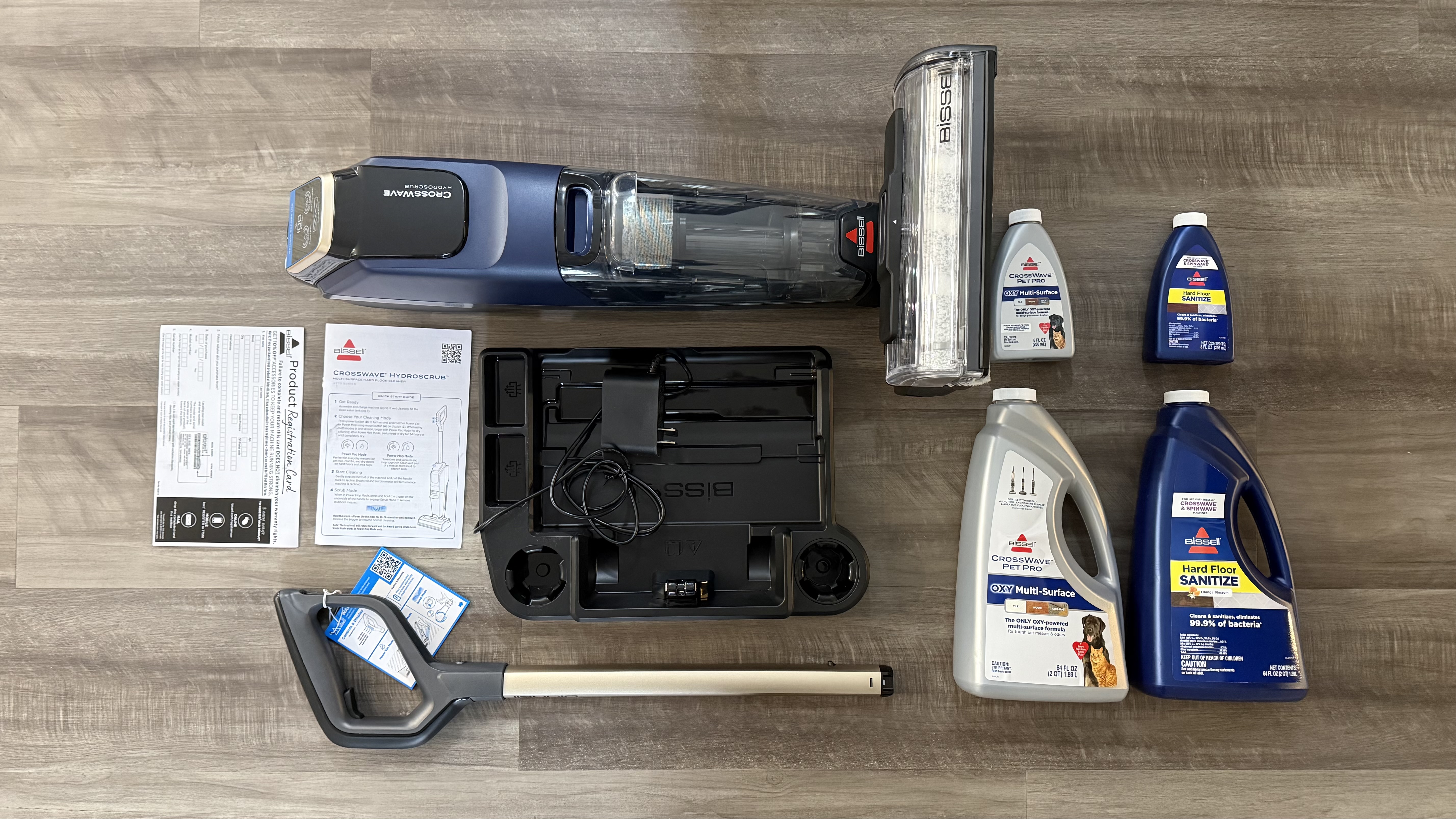 Bissell CrossWave HydroScrub All-in-One-Multi-Surface Cleaner - what comes in the box