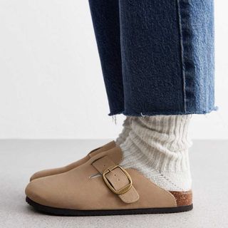  Sand Suedette Mules 