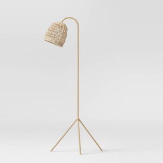 Opalhouse™ Seagrass Karina Tripod Floor Lamp on three legs in natural color