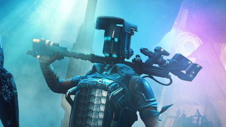 A cyborg resident of Warframe's Fortuna Debt Internment Colony.