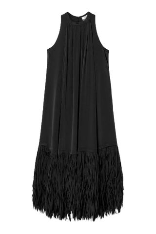 Fringed-Hem Dress