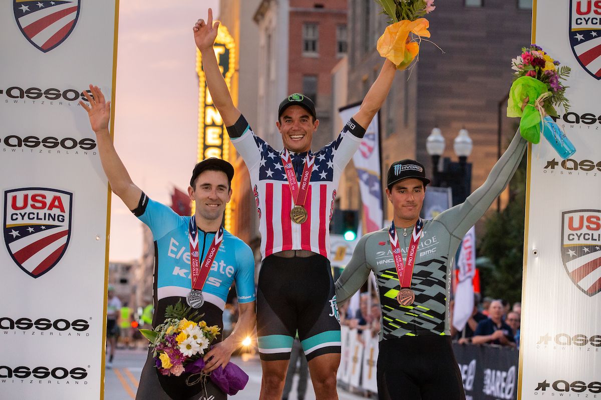 Eric Young, Travis McCabe and Miguel Bryon on the podium