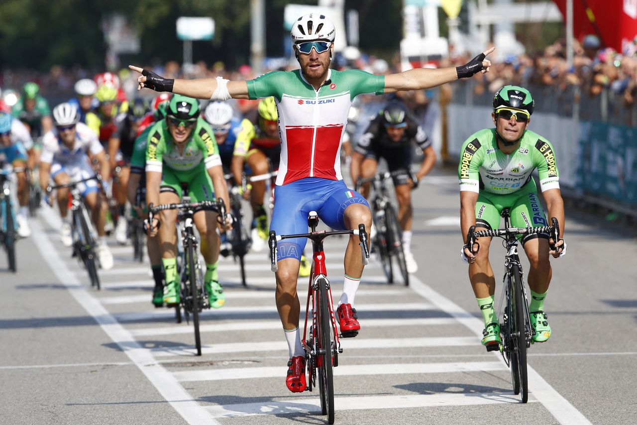 Giacomo Nizzolo (Trek-Segafredo) wins the Coppa Bernocchi