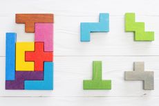 a wooden puzzle logic test