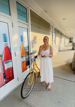 jennifer lopez white dress bike