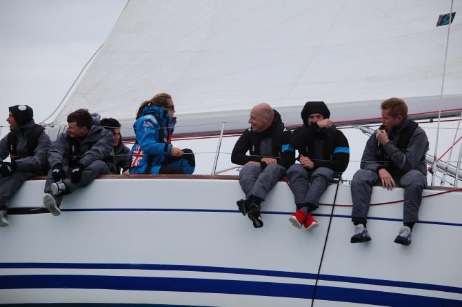 Team manager Dave Brailsford seemed to enjoy the cold conditions