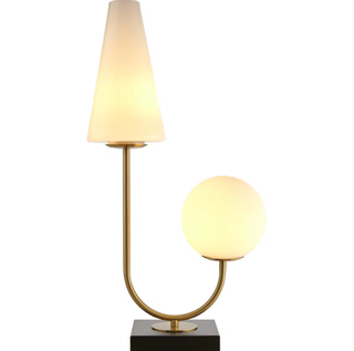 Irregular table lamp.