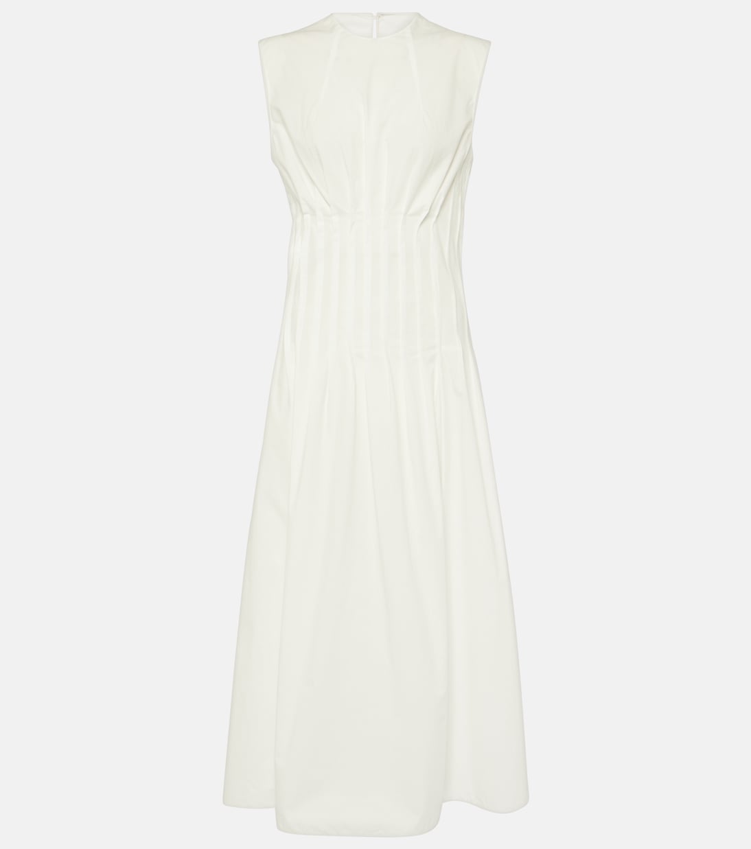 Wes Pleated Cotton Poplin Maxi Dress