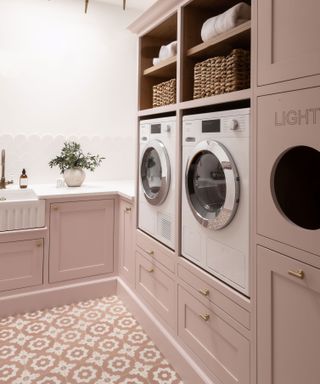 pink laundry room