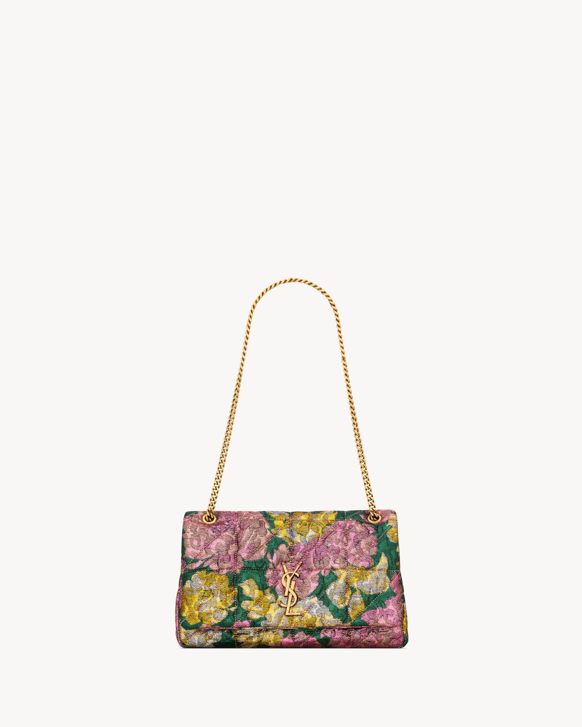 Women's Jamie Medium in Brocade in Green, Pink and Golg