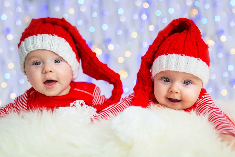 babies, infants, baby, twin, santa