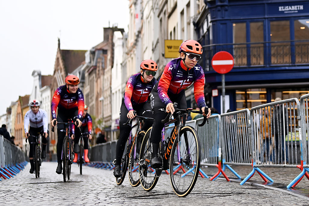 BRUGES, BELGIUM - MARCH 26: Iurani Blanco of Spain and Team Human Powered Health prior to the 9th Ronde van Brugge - Tour of Bruges 2026, Women's Elite a 143.7km one day race from Bruges to Bruges on March 26, 2026 in Bruges, Belgium. (Photo by Luc Claessen/Getty Images)