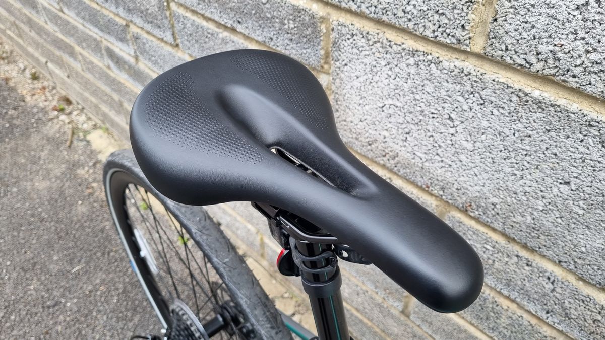 Close up of a Cannondale Ergo Fitness Double Density saddle