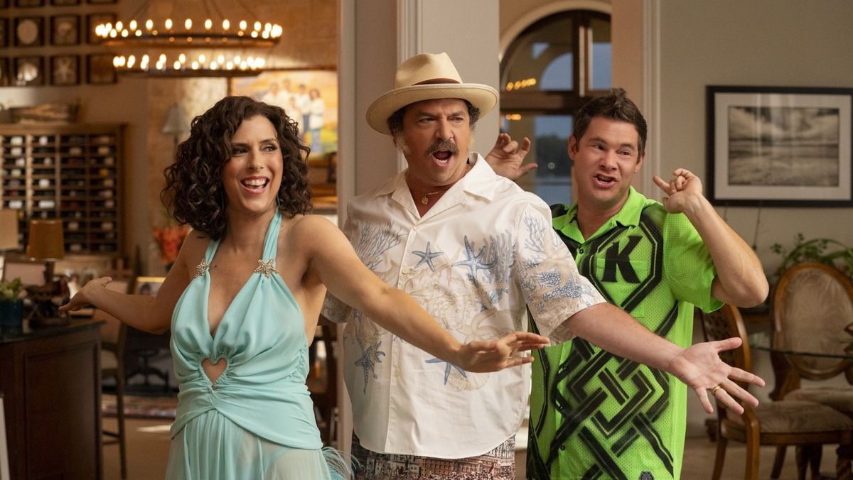 Edi Patterson, Danny McBride and Adam DeVine in The Righteous Gemstones