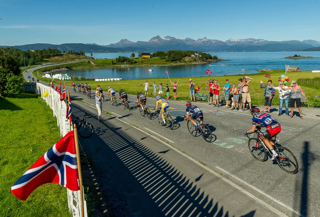 The peloton in Narvik