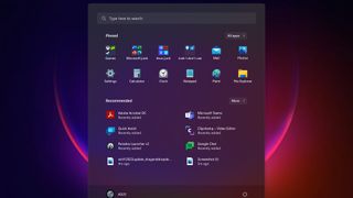 Windows 11 2022 update with updated Start Menu showing onscreen