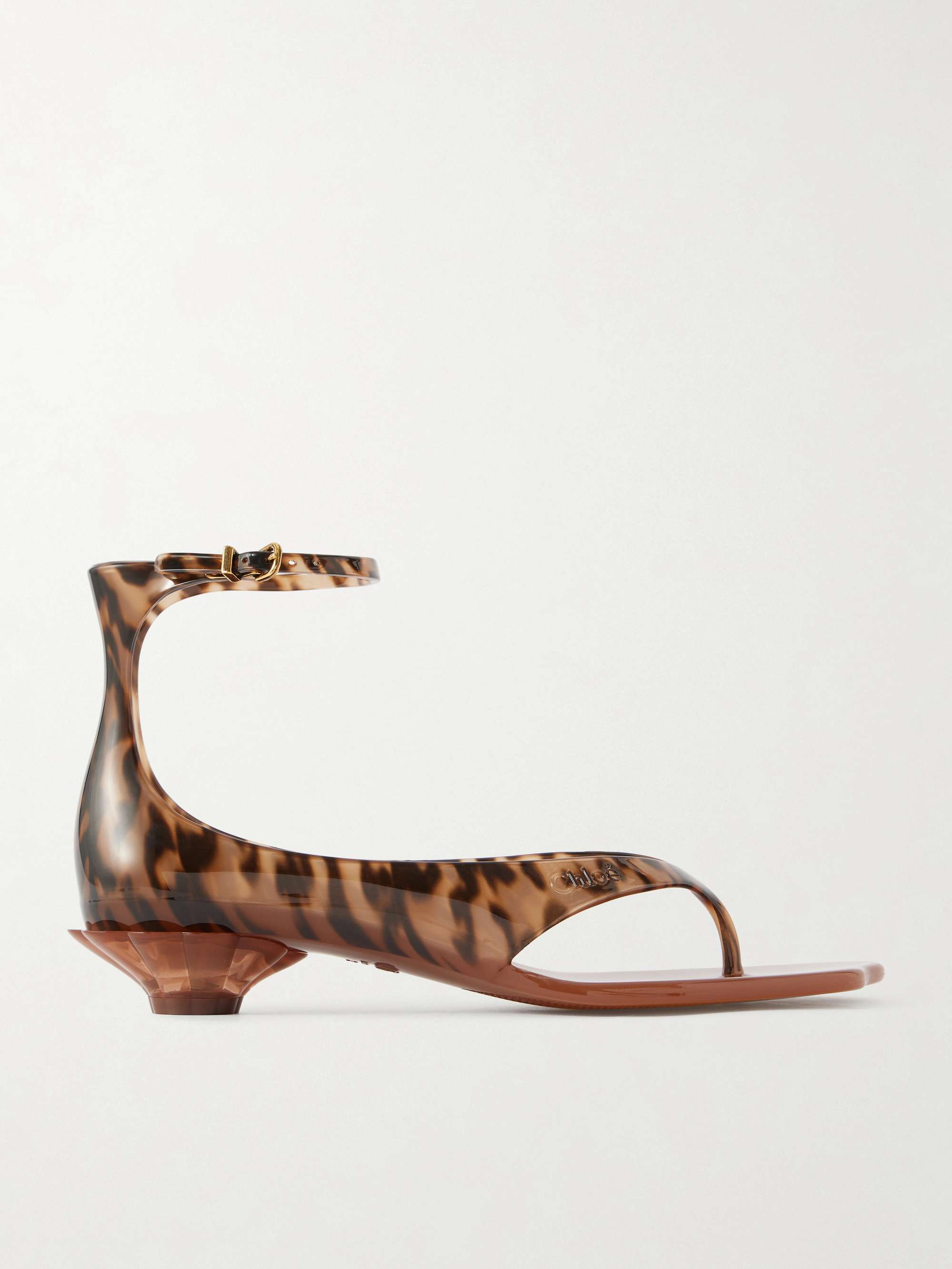 Jelly Leopard-Print Rubber Sandals