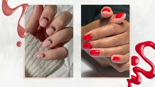 Holly berry nails are the jolly and effortlessly chic look to request this winter season