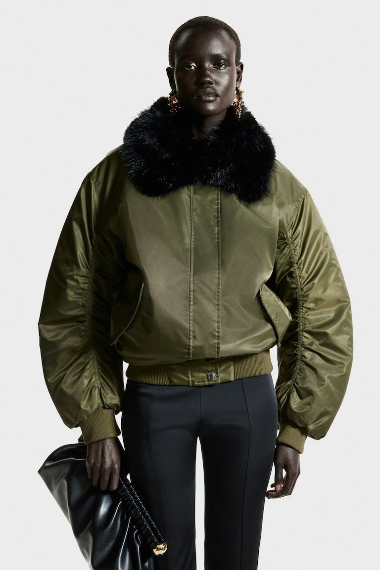 Oversized Padded Bomber Jacket