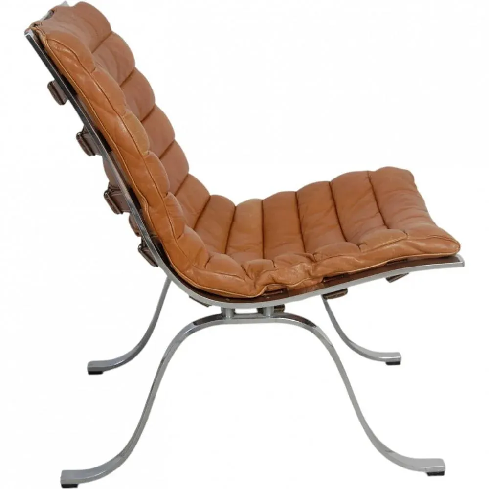 Ariaen Lounge Chair in Cognac Leather by Arne Norell, 1970s